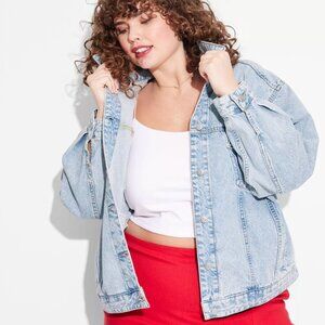 Wild Fable™ Women's Foundational Denim Oversized Trucker Jacket